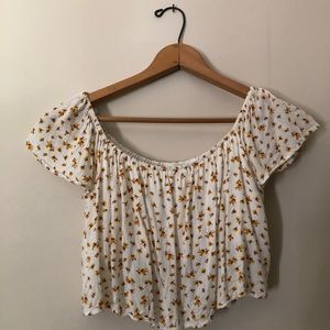 Forever 21 • White & Yellow Floral Top
